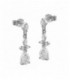 Pendientes largos Itemporality plata caída de circonitas - SEA-101-221-UU