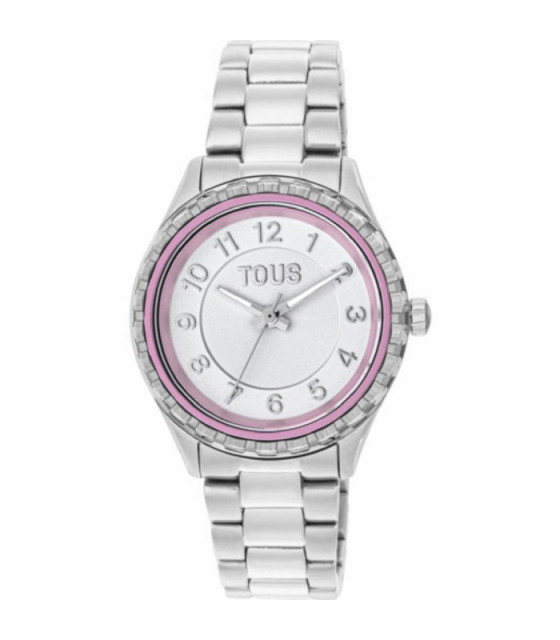 Reloj Tous digital con brazalete de aluminio en color rosa malva D