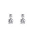 Pendientes Itemporality Wedding plata baño rodio y 2 circonitas blancas - SEA-101-349-UU