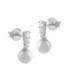 Pendientes Itemporality Signals Plata circonitas blancas y perla - SEA-101-201-UU