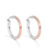 Pendientes Itemporality Aro Textura plata baño bicolor rose - SEA-400-371-UU