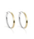 Pendientes Itemporality Aro Plata Baño bicolor dorado textura - SEA-400-374-UU