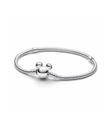 Pulsera Pandora Moments cadena de serpiente con Cierre Mickey