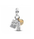 Charm colgante Pandora Bicolor Triple de Amistad - 763436C01