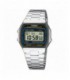 Reloj Casio Vintage Iconic Unisex Plateado Esfera Negra - A.164W.1A