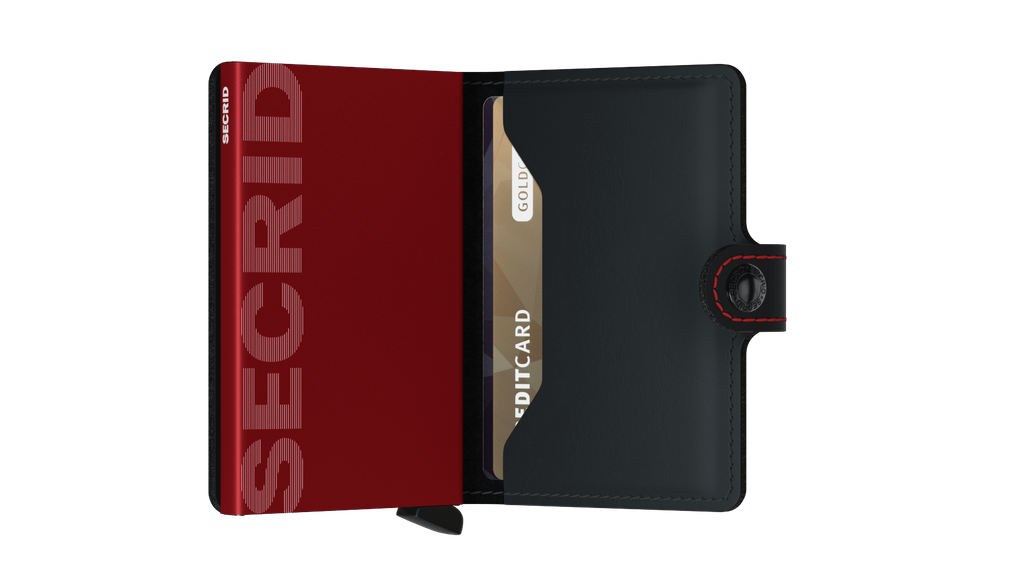 secrid miniwallet matte black & red