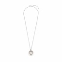 Collar Colgante Pandora Círculos Bicolor con circonitas