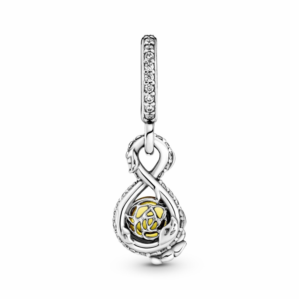 Charm Colgante Pandora Infinito & Rosa de Bella de Disney