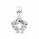 Charm Colgante Pandora Hermanas Unidas Corazones Divididos