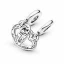 Charm Colgante Pandora Hermanas Unidas Corazones Divididos