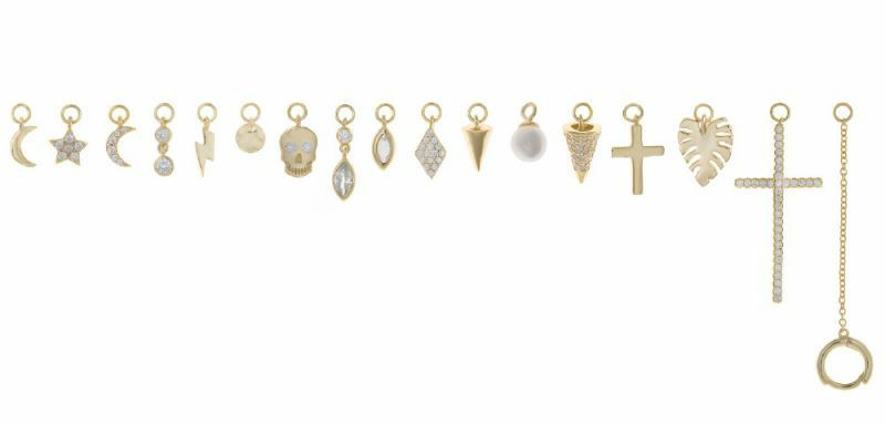 Charm Suelto Salvatore Miscellany Cadena con Aro Plata Chapada