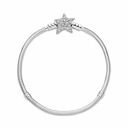 Pulsera Pandora Moments Cadena de Serpiente en plata de ley Cierre Estrella Asimétrica