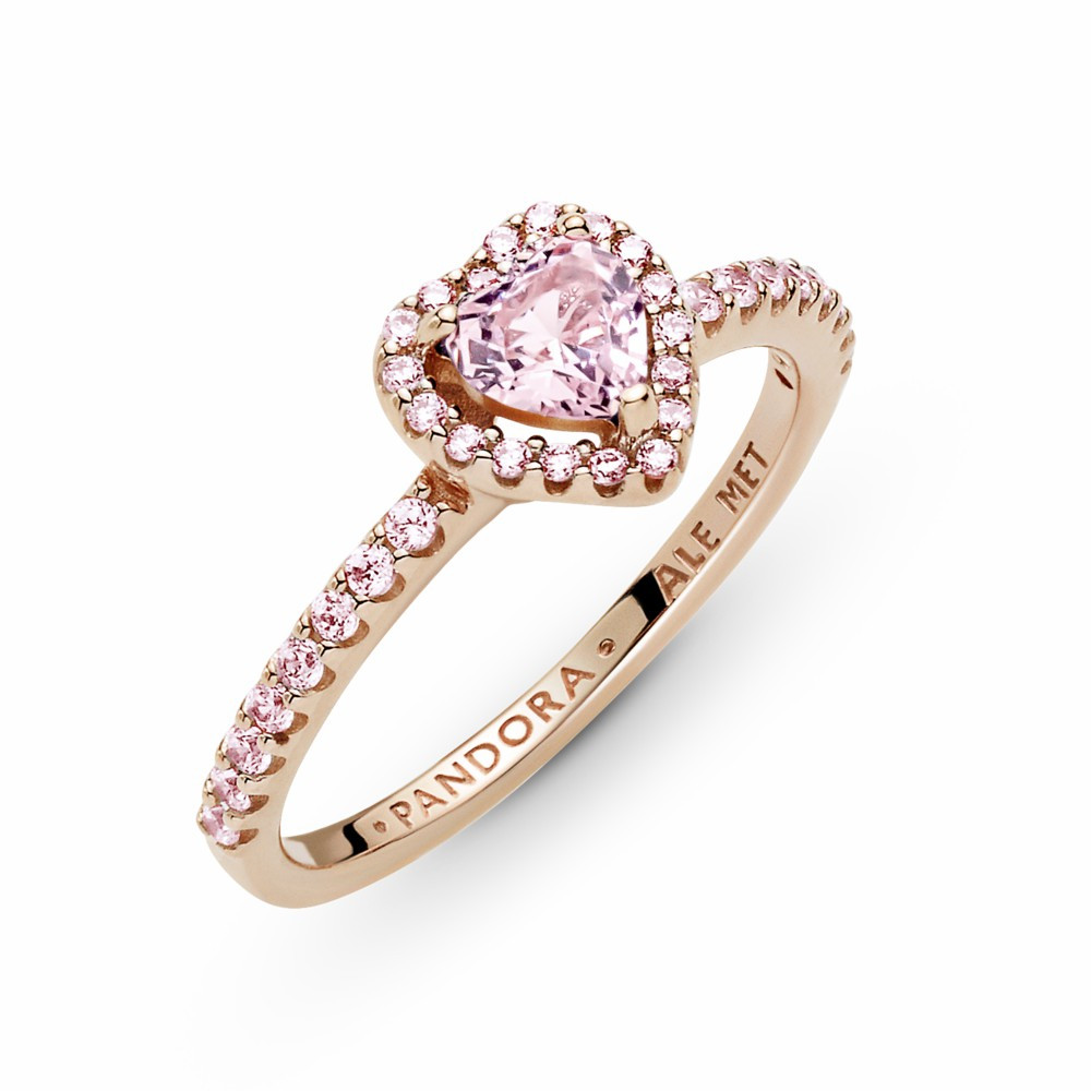 Anillo Pandora Rose Corazón Brillante Elevado