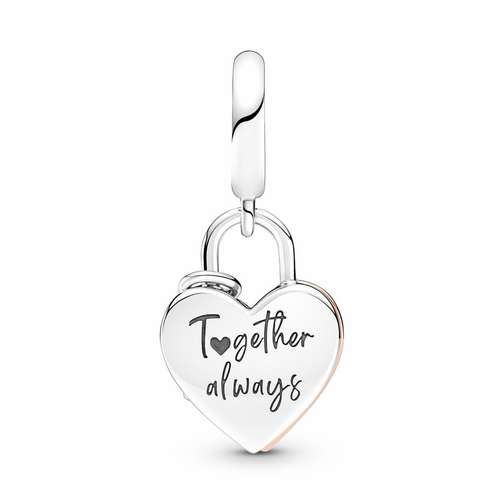 Charm Colgante Pandora Candado y Corazón Rose