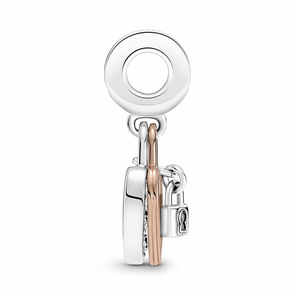 Charm Colgante Pandora Candado y Corazón Rose