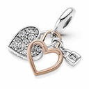 Charm Colgante Pandora Candado y Corazón Rose