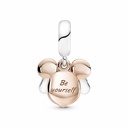 Charm Colgante Pandora Doble Mickey Mouse Plata y Rose