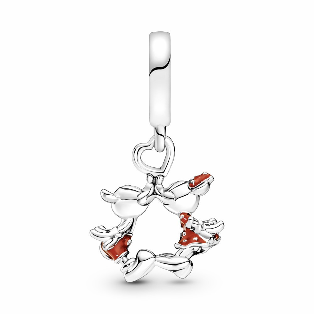 Charm Colgante Pandora Beso de Mickey y Minnie Mouse de Disney