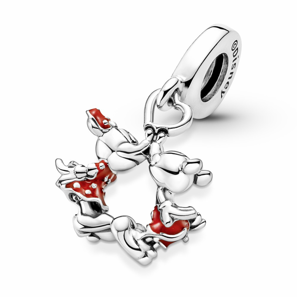 Charm Colgante Pandora Beso de Mickey y Minnie Mouse de Disney