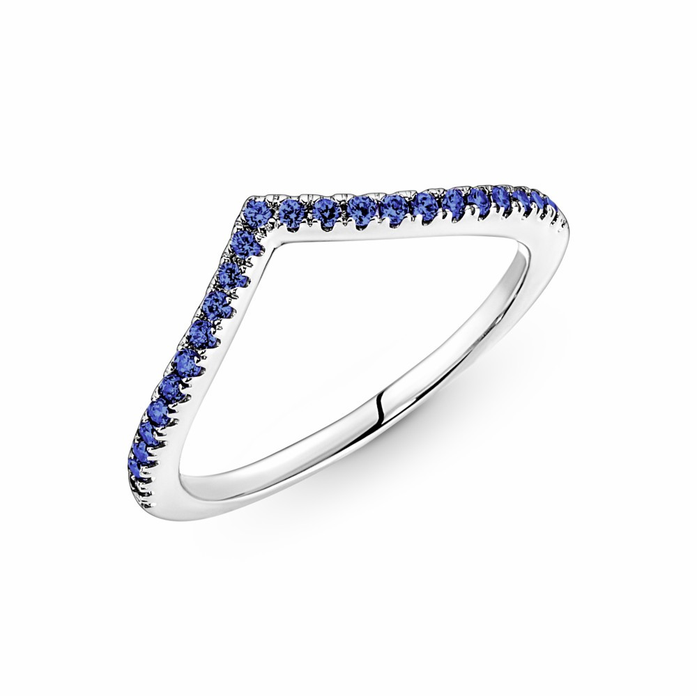 Anillo Pandora Timeless Deseo Reluciente Azul