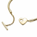 Pulsera Pandora Shine Moments Cadena de Serpiente con Cierre en T y Corazón