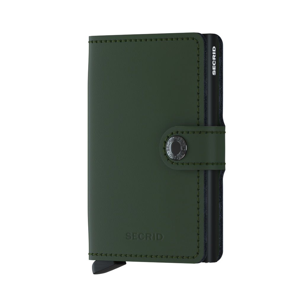 cartera secrid miniwallet matte green black