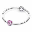 Charm Pandora Flor Pensamiento Rosa