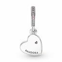 Charm colgante Pandora Doble Corazones Infinitos Entrelazados bicolor