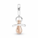Charm colgante Pandora Chupete Bebe Bicolor