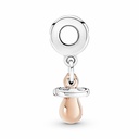 Charm colgante Pandora Chupete Bebe Bicolor