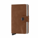 Cartera Secrid miniwallet vintage cognac-silver