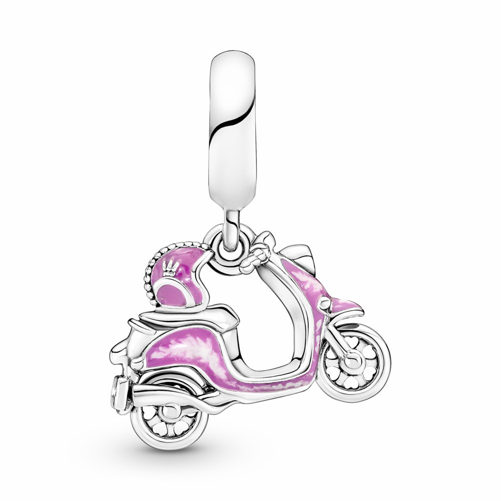 Charm Colgante Pandoraoo Moto Scooter Rosa