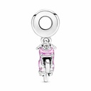 Charm Colgante Pandoraoo Moto Scooter Rosa