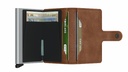 Cartera Secrid miniwallet vintage cognac-silver