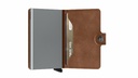 Cartera Secrid miniwallet vintage cognac-silver