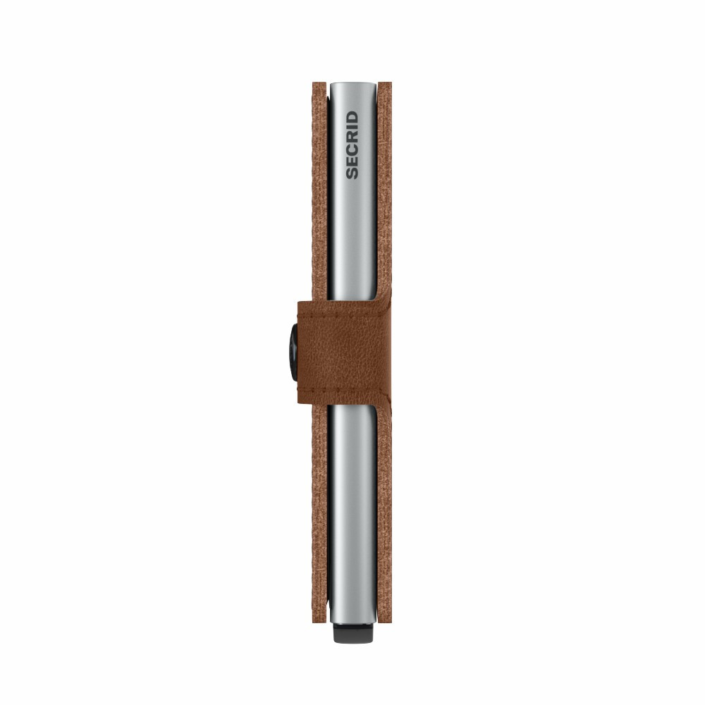 Cartera Secrid miniwallet vintage cognac-silver