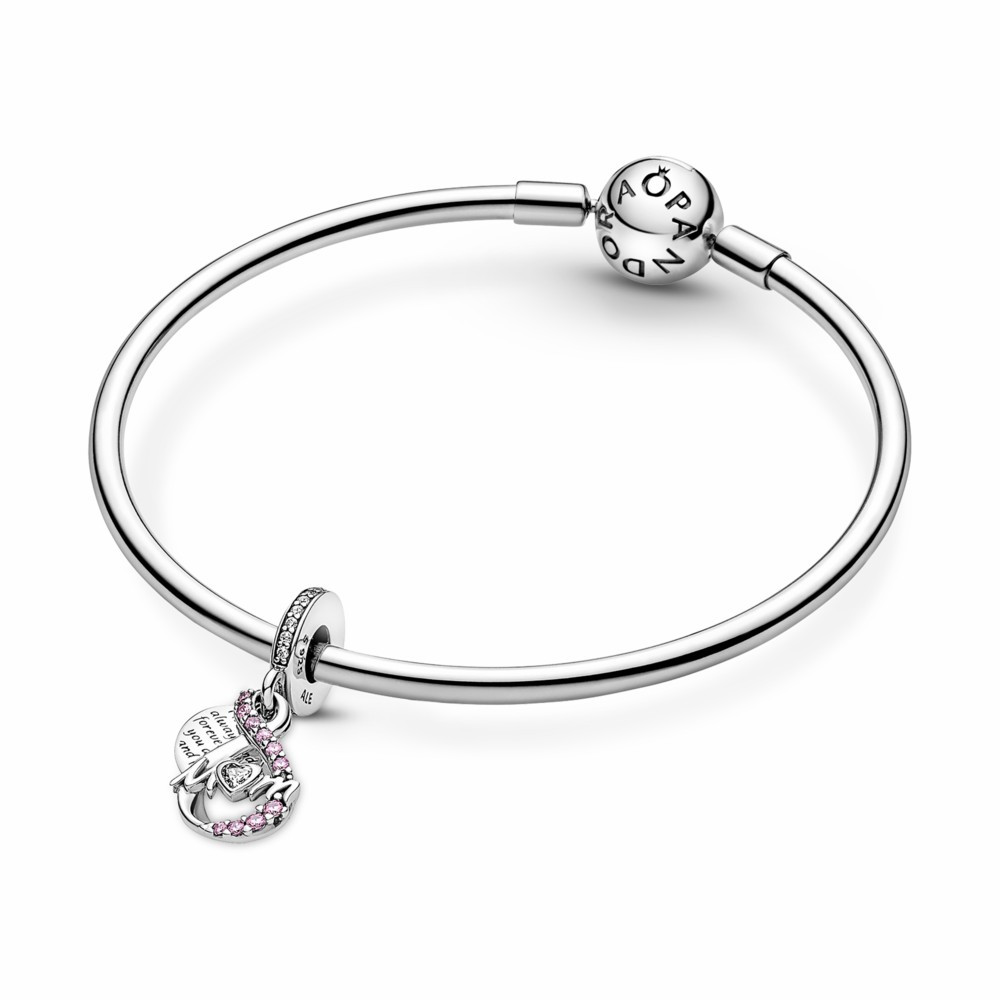 Charm colgante Pandora Doble Mamá Infinito Pavé