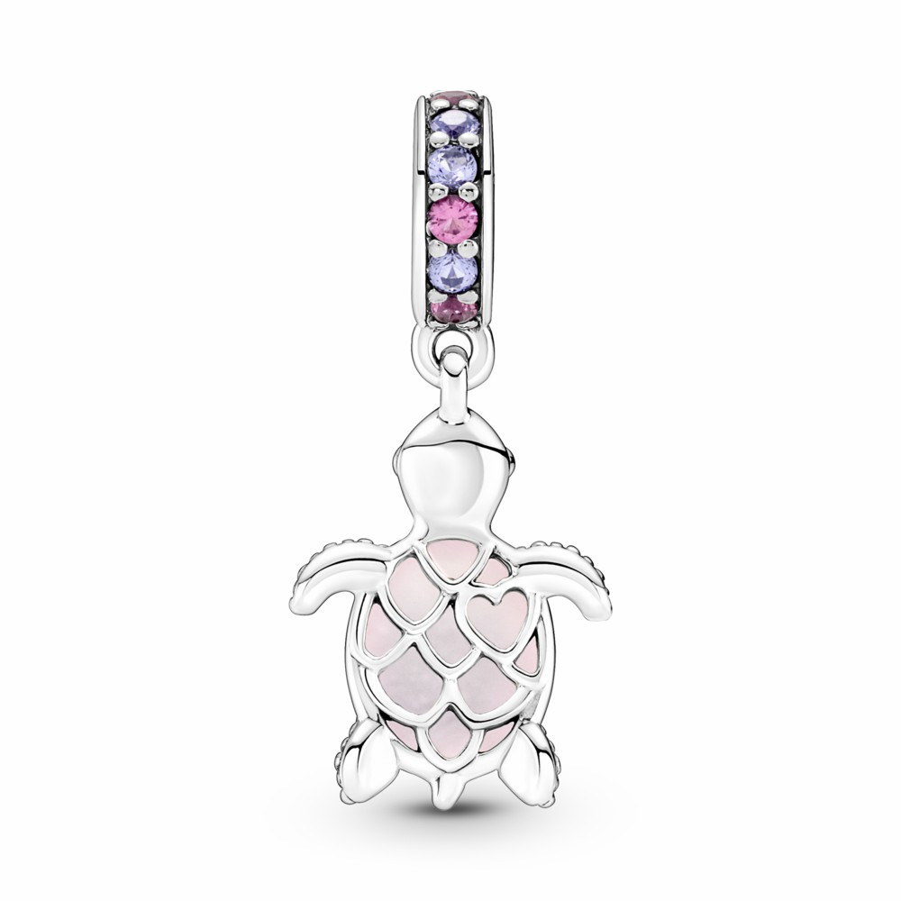 Charm colgante Tortuga Marina Cristal de Murano Rosa