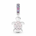 Charm colgante Tortuga Marina Cristal de Murano Rosa