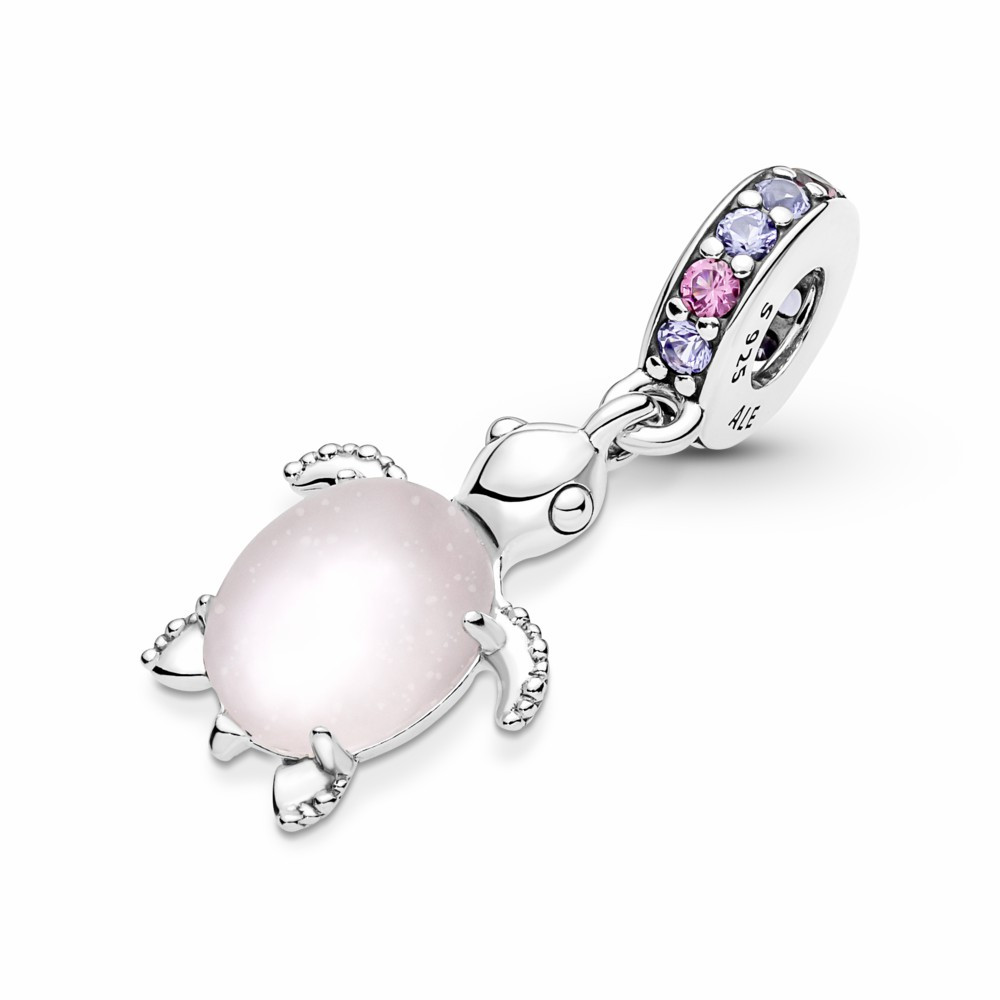 Charm colgante Tortuga Marina Cristal de Murano Rosa