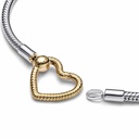 Pulsera Pandora Moments Cierre Corazón Dorado