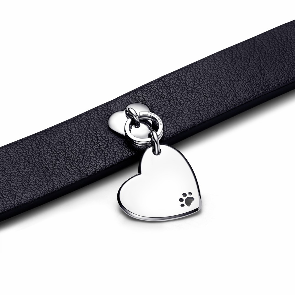 Collar Pandora para mascotas tejido vegetal negro sin cuero