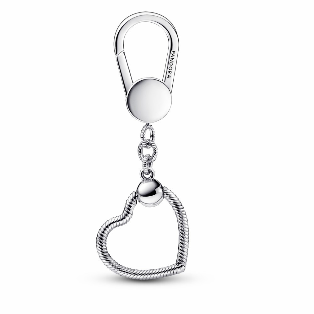 Colgante de Bolso Pandora en forma de Corazón Pequeño Plata