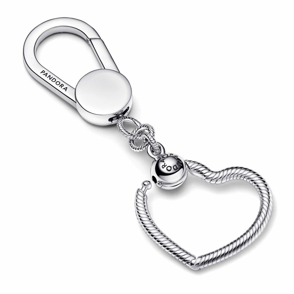 Colgante de Bolso Pandora en forma de Corazón Pequeño Plata
