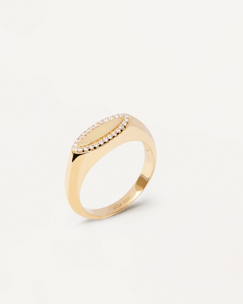 ANILLO PDPAOLA SELLO LACE CON CIRCONITAS