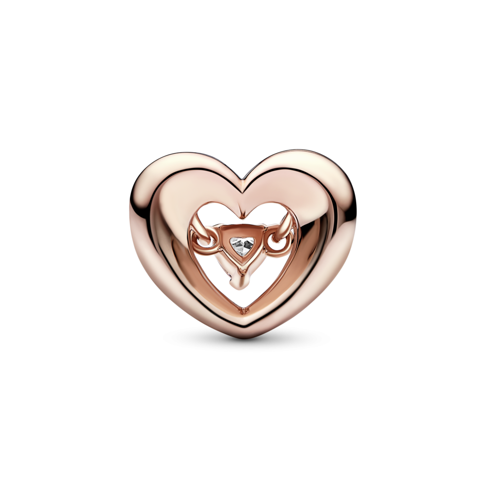 Charm Pandora Rose Corazón Radiante y Gema Flotante