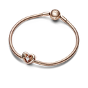 Charm Pandora Rose Corazón Radiante y Gema Flotante