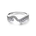 Anillo Pandora Ola Asimétrica Brillante