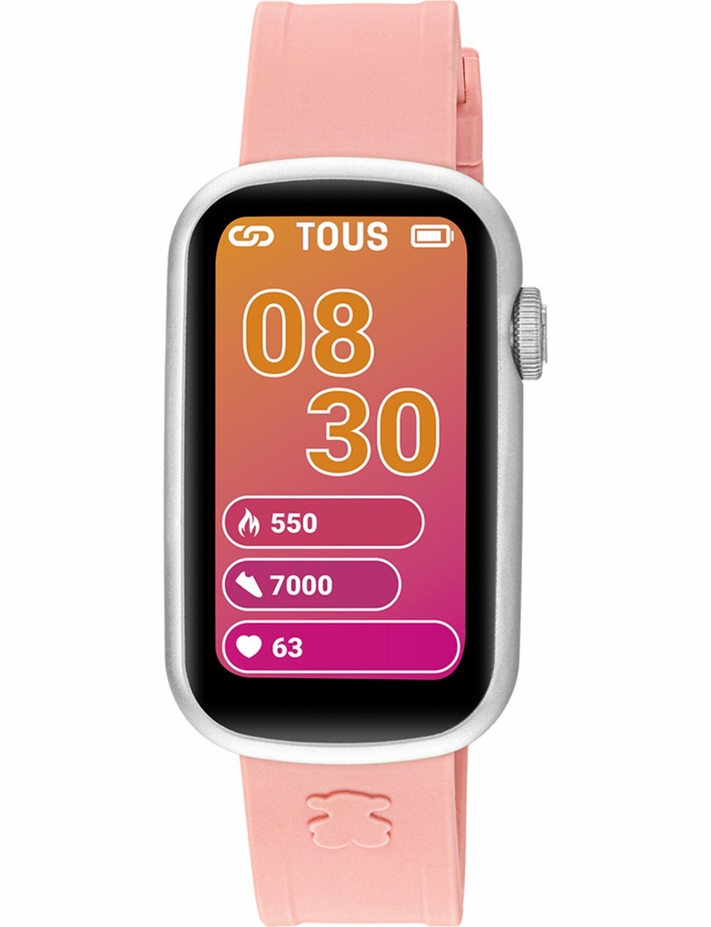 Reloj Tous Smartwatch Mujer T-Band Correa Intercambiable Nylon/Silicona Blanco/Rosa