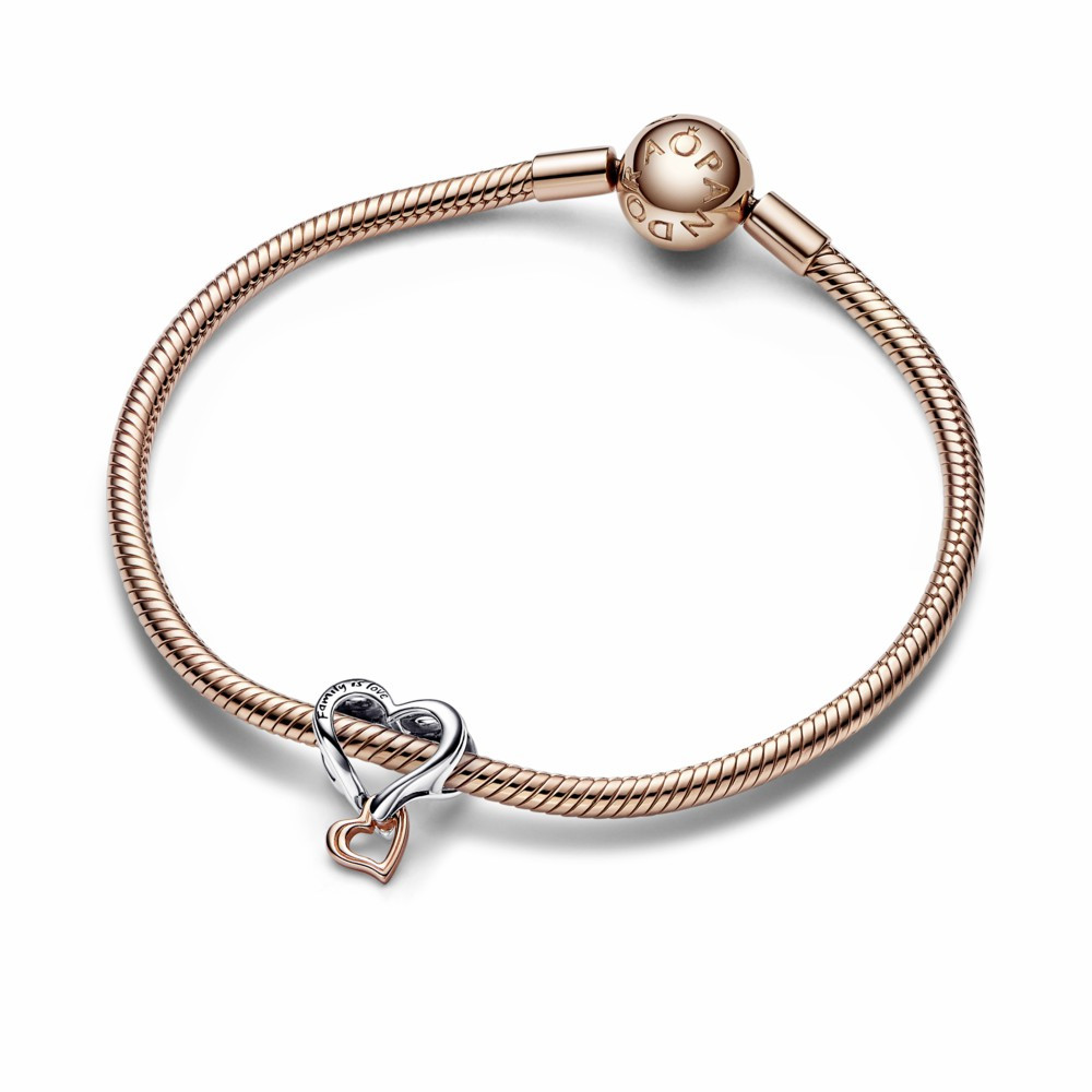 Charm Pandora Corazón Infinito Filigrana Dos Tonos